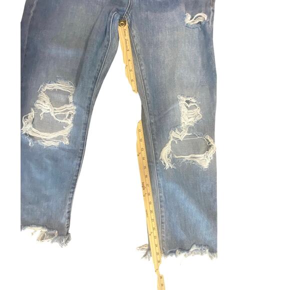 Liverpool Los Angeles Crop Straight Distressed Jeans Size 8/29 - Picture 7 of 8